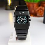 RC Nikee Chain Watch for Men – Stylish Black & Silver Sports & Casual Wrist Watch