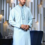 Luxury Original Pakistani Panjabi with Box – Premium Jacquard Cotton Embroidery Panjabi | EHAB MART